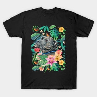 Tropical Brindle Pit Bull Pitbull T-Shirt